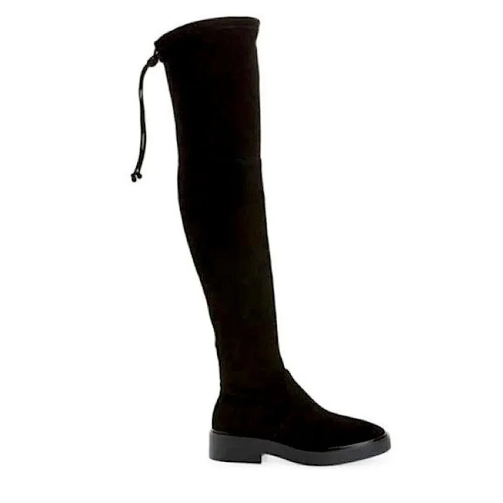 Stuart Weitzman Mara OTK Over the Knee Suede Boots Platform Thigh High Black 8
